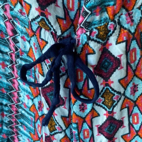 Pink Rose Aztec Print Tube Top Romper – Women’s Size Medium - Picture 4 of 10